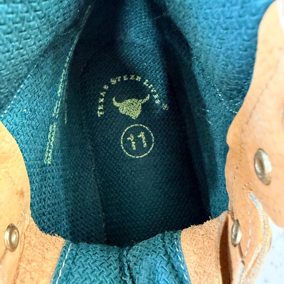 NWT Texas Steer Steel Toe Tan Leather Men's Work Boots Size 11 - Picture 8 of 10